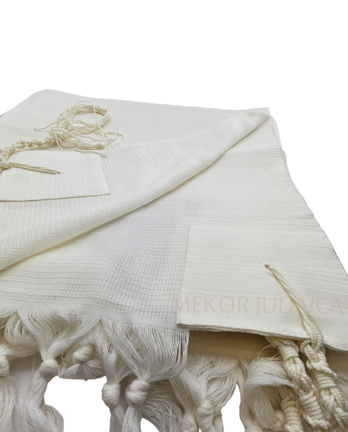 Talit Wool Hamefoar Deluxe - White Stripes - Image 3
