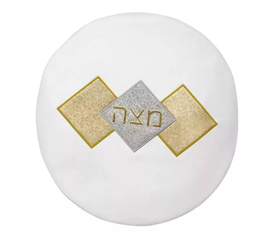 Pesach Seder Matzah Bag Gold Diamond Design
