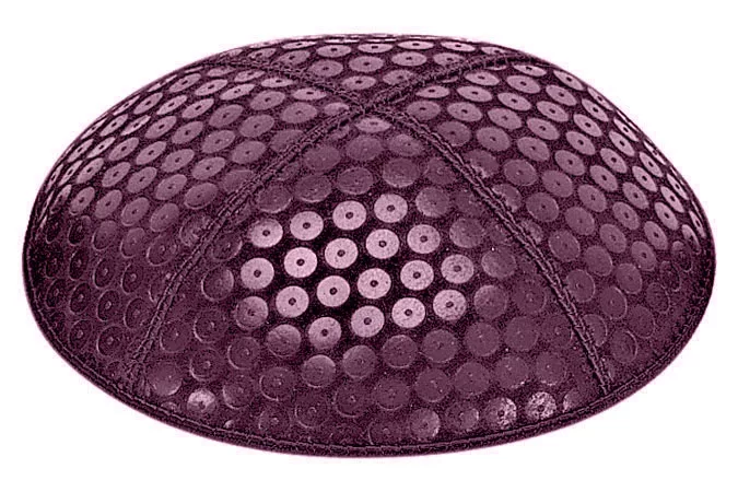 Sequin Embossed Suede Kipot - Image 2