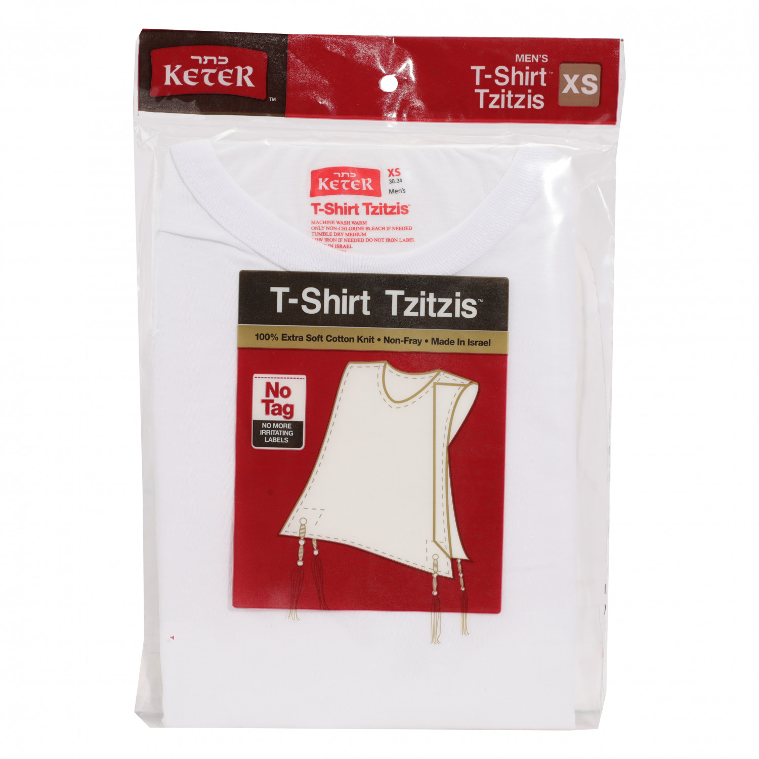 T-Shirt Tzitzit Adult - Keter