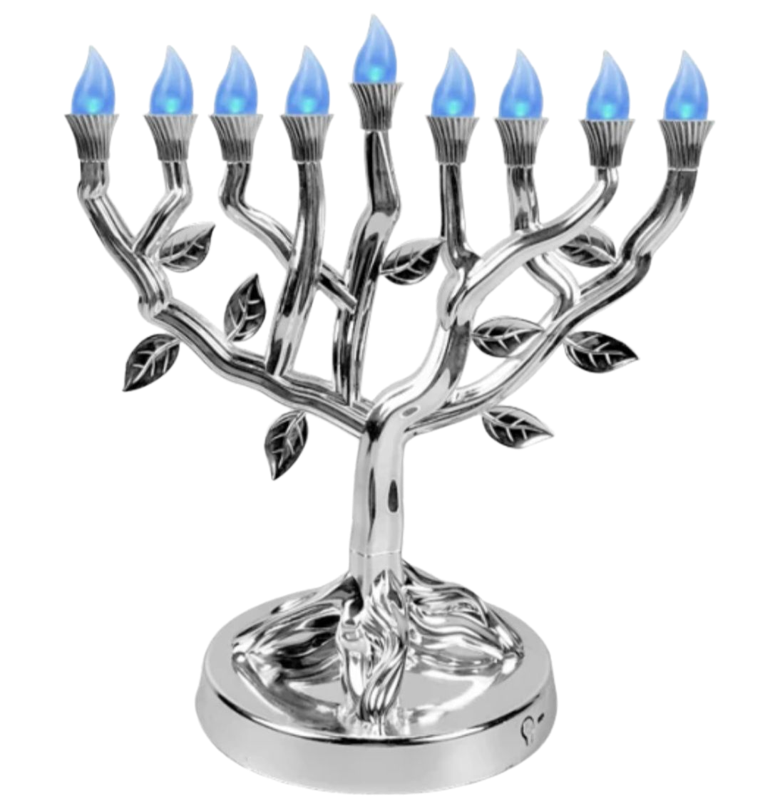 Electric LED Plastic Menorah - Tree Of Life